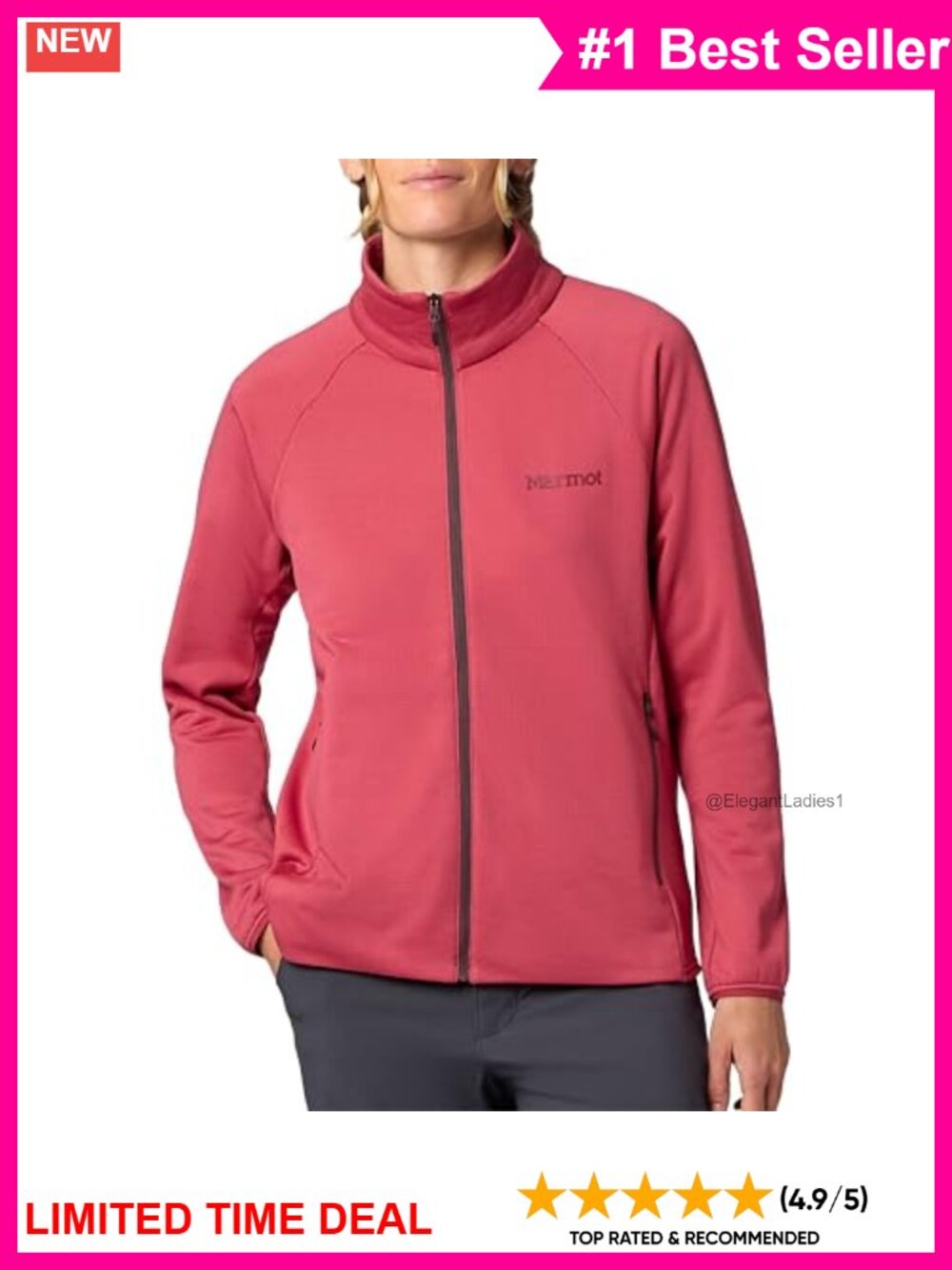 Women's Leconte Fleece Full Zip Jacket Long Sleeve Outdoor Warm